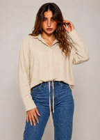 شميز كتان اسباني للنساء